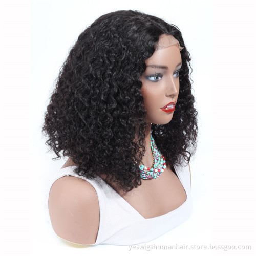 Human Hair Short Bob Lace Wig Vendor In China Cheap Wholesale Price Mongolian Kinky Curly Human Hair 4X4 Lace Closure Bob Wigs